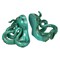Aqua Green Octopus Bookends Set of 2 Nautical Polyresin Coastal Shelf Decor